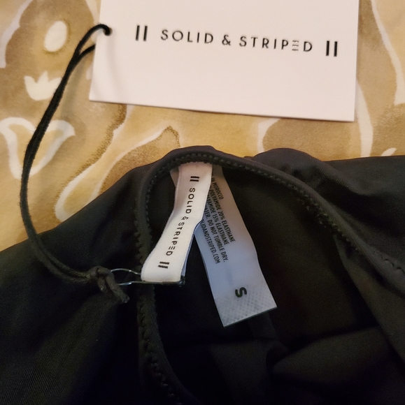 NWT Solid & Striped Sophia One Piece black lace-up swimsuit size S - Picture 5 of 7